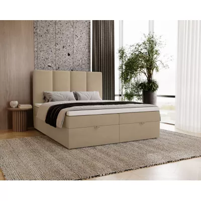 Kontinentálna jednolôžková posteľ 120x200 GLADE - krémová