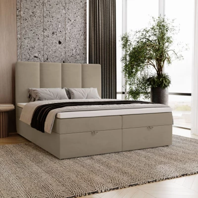 Kontinentálna jednolôžková posteľ 120x200 GLADE - latte
