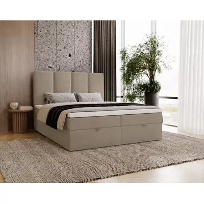 Kontinentálna jednolôžková posteľ 120x200 GLADE - latte
