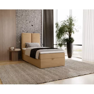 Kontinentálna jednolôžková posteľ 100x200 GLADE - teplá béžová