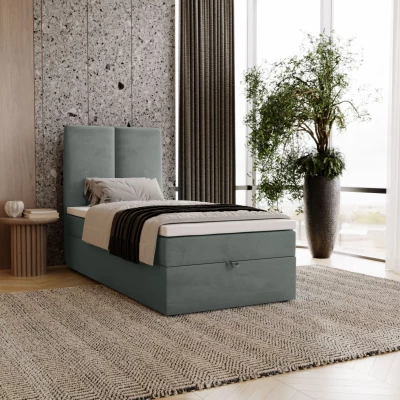 Kontinentálna jednolôžková posteľ 100x200 GLADE - šedá