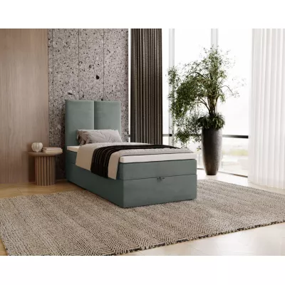 Kontinentálna jednolôžková posteľ 100x200 GLADE - šedá