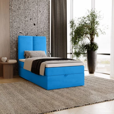 Kontinentálna jednolôžková posteľ 100x200 GLADE - modrá