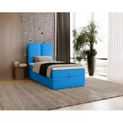 Kontinentálna jednolôžková posteľ 100x200 GLADE - modrá