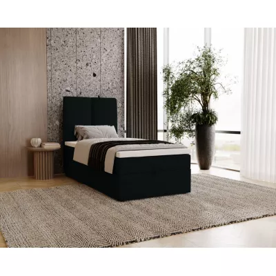 Kontinentálna jednolôžková posteľ 100x200 GLADE - čierna