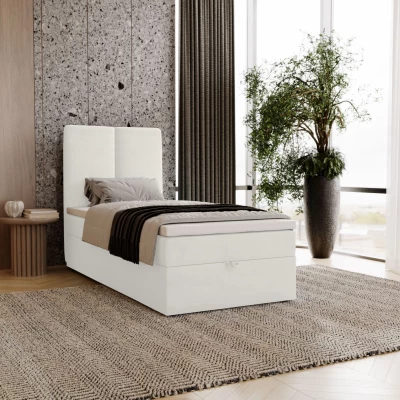 Kontinentálna jednolôžková posteľ 100x200 GLADE - biela