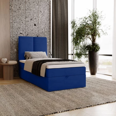 Kontinentálna jednolôžková posteľ 100x200 GLADE - tmavá modrá