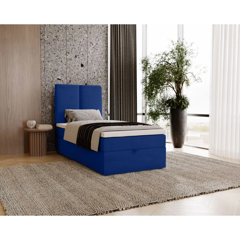 Kontinentálna jednolôžková posteľ 100x200 GLADE - tmavá modrá