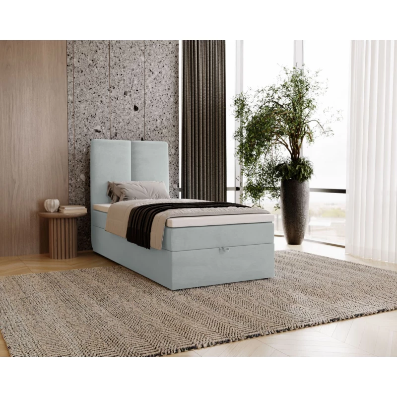 Kontinentálna jednolôžková posteľ 100x200 GLADE - popolavá