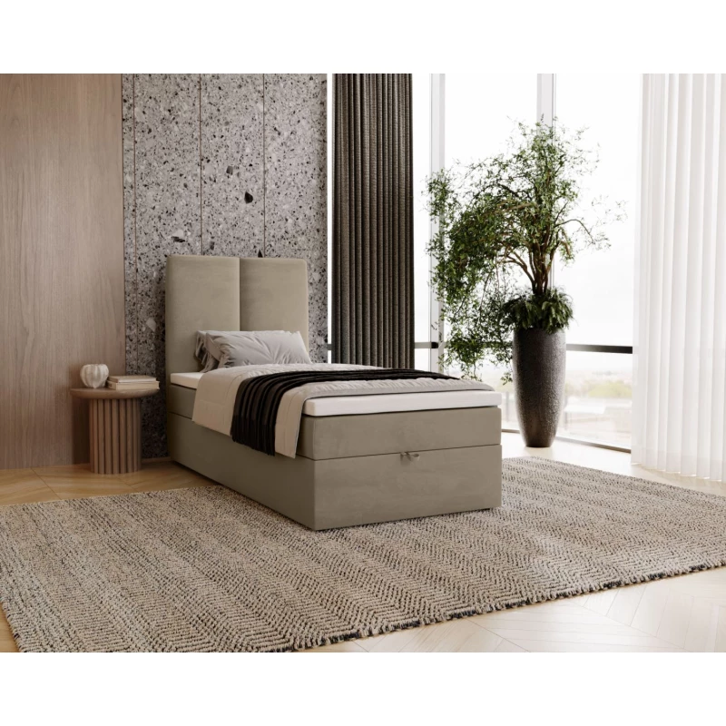 Kontinentálna jednolôžková posteľ 100x200 GLADE - latte