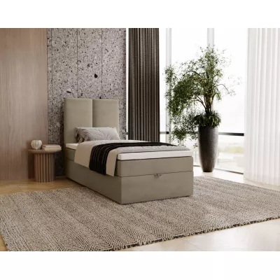 Kontinentálna jednolôžková posteľ 100x200 GLADE - latte
