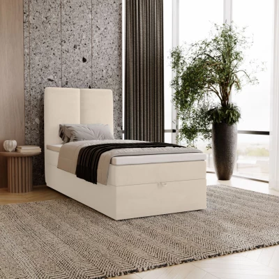 Kontinentálna jednolôžková posteľ 100x200 GLADE - vanilková