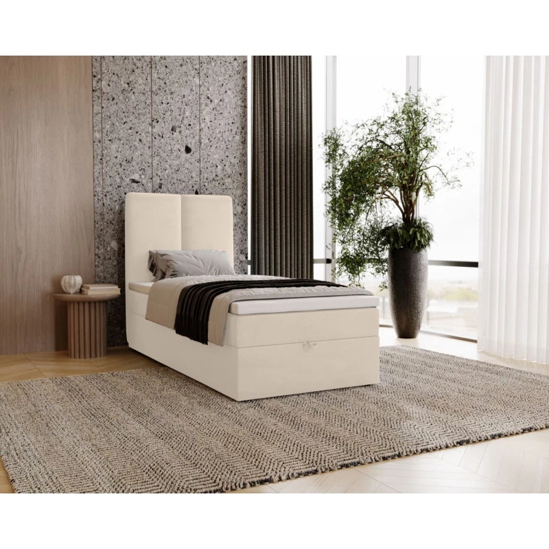 Kontinentálna jednolôžková posteľ 100x200 GLADE - vanilková