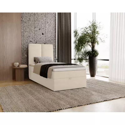 Kontinentálna jednolôžková posteľ 100x200 GLADE - vanilková