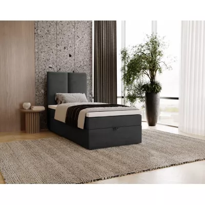Kontinentálna jednolôžková posteľ 100x200 GLADE - oceľová šedá