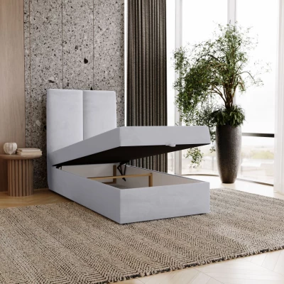 Kontinentálna jednolôžková posteľ 100x200 GLADE - oceľová šedá