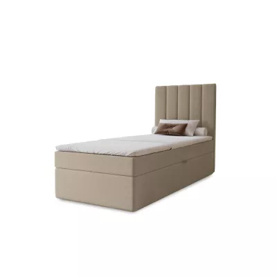 Hotelová jednolôžková posteľ 100x200 GRETNA - latte + topper ZADARMO