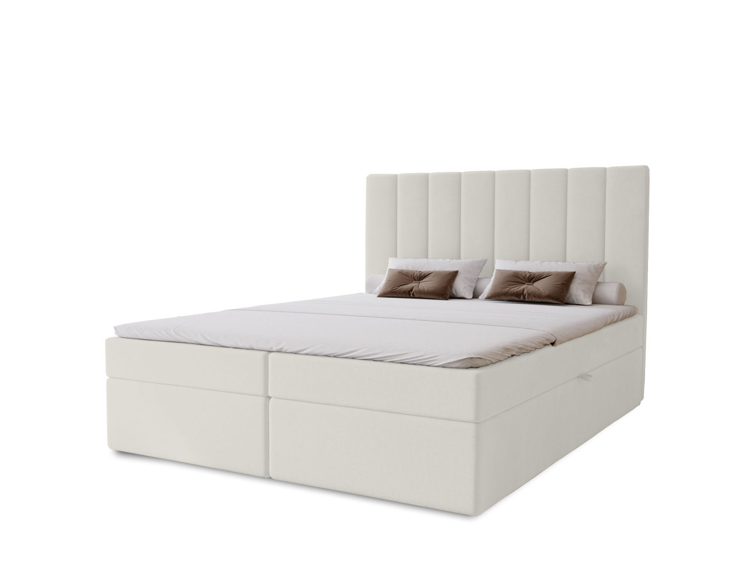 Hotelová manželská posteľ 140x200 GRETNA - biela + topper ZADARMO