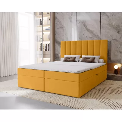 Hotelová manželská posteľ 180x200 GRETNA - medová + topper ZADARMO