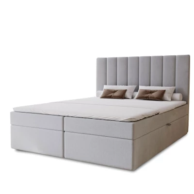 Hotelová manželská posteľ 180x200 GRETNA - plavá béžová + topper ZADARMO