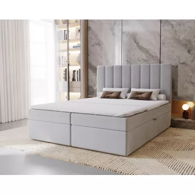 Hotelová manželská posteľ 180x200 GRETNA - plavá béžová + topper ZADARMO