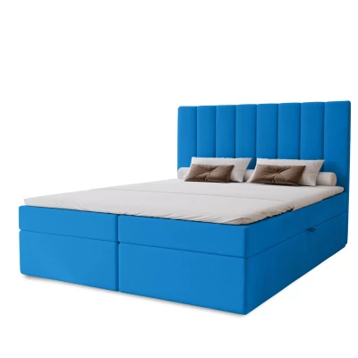 Hotelová manželská posteľ 180x200 GRETNA - modrá + topper ZADARMO