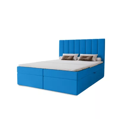 Hotelová manželská posteľ 180x200 GRETNA - modrá + topper ZADARMO