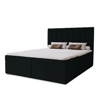 Hotelová manželská posteľ 180x200 GRETNA - čierna 1 + topper ZADARMO