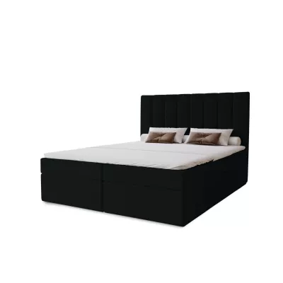 Hotelová manželská posteľ 180x200 GRETNA - čierna 1 + topper ZADARMO