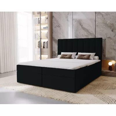 Hotelová manželská posteľ 180x200 GRETNA - čierna 1 + topper ZADARMO