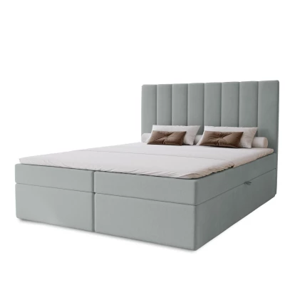 Hotelová manželská posteľ 180x200 GRETNA - platinová + topper ZADARMO