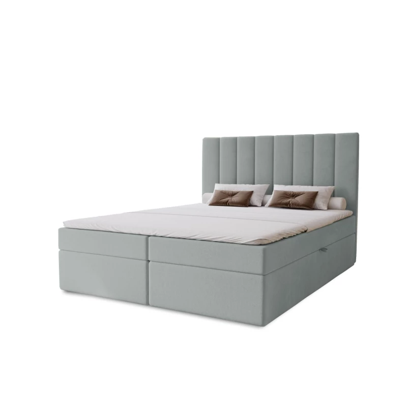 Hotelová manželská posteľ 180x200 GRETNA - platinová + topper ZADARMO