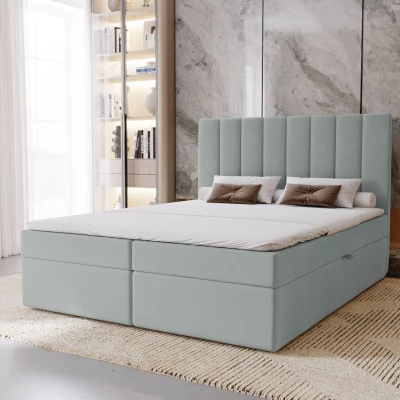 Hotelová manželská posteľ 180x200 GRETNA - platinová + topper ZADARMO