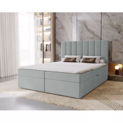 Hotelová manželská posteľ 180x200 GRETNA - platinová + topper ZADARMO