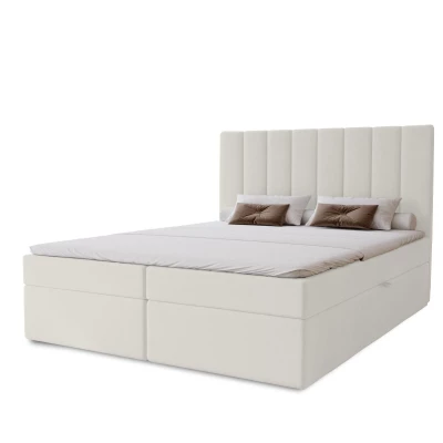 Hotelová manželská posteľ 180x200 GRETNA - biela + topper ZADARMO
