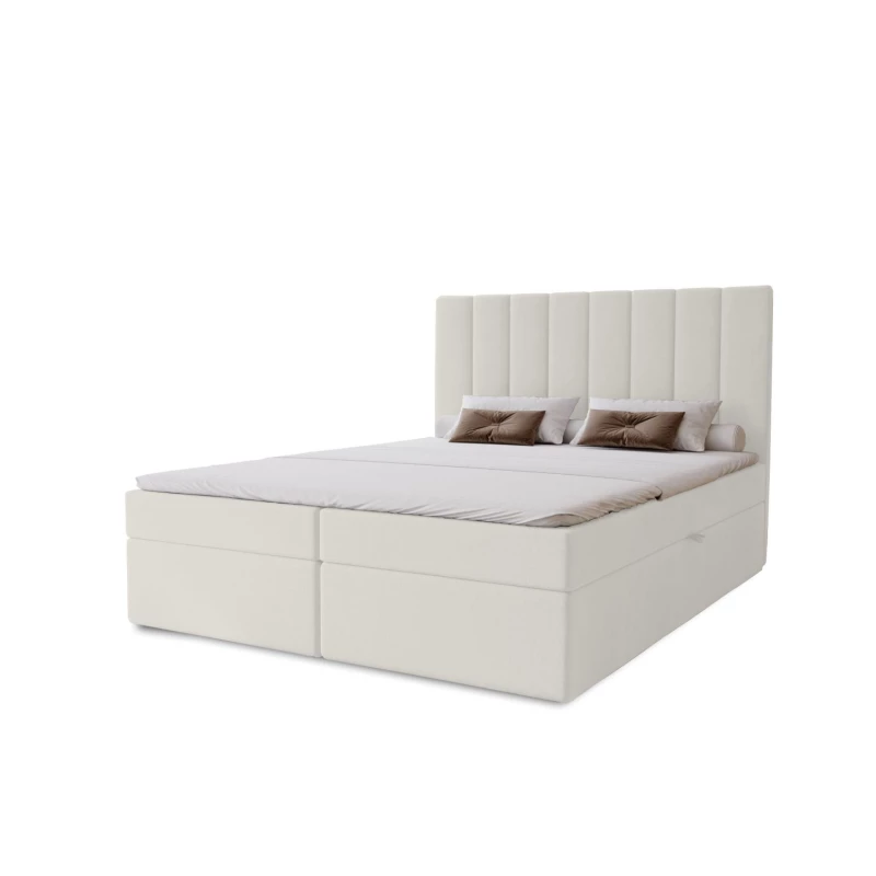 Hotelová manželská posteľ 180x200 GRETNA - biela + topper ZADARMO