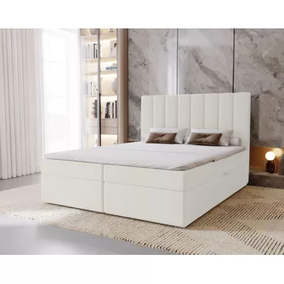 Hotelová manželská posteľ 180x200 GRETNA - biela + topper ZADARMO
