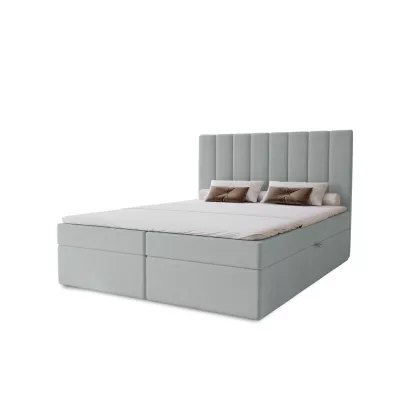 Hotelová manželská posteľ 180x200 GRETNA - popolavá + topper ZADARMO