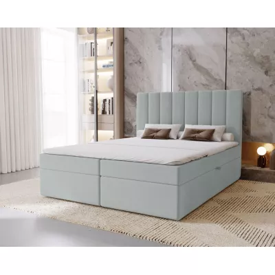 Hotelová manželská posteľ 180x200 GRETNA - popolavá + topper ZADARMO