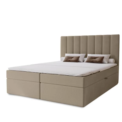 Hotelová manželská posteľ 180x200 GRETNA - latte + topper ZADARMO