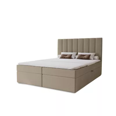 Hotelová manželská posteľ 180x200 GRETNA - latte + topper ZADARMO