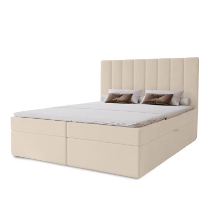 Hotelová manželská posteľ 180x200 GRETNA - vanilková + topper ZADARMO