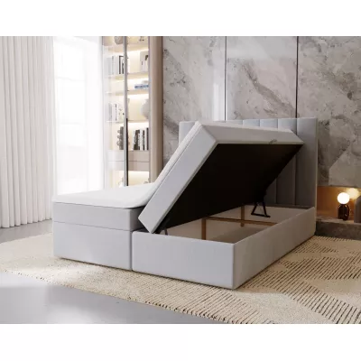 Hotelová manželská posteľ 180x200 GRETNA - platinová + topper ZADARMO