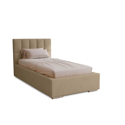 Jednolôžková čalúnená posteľ 90x200 EMPORIA - krémová