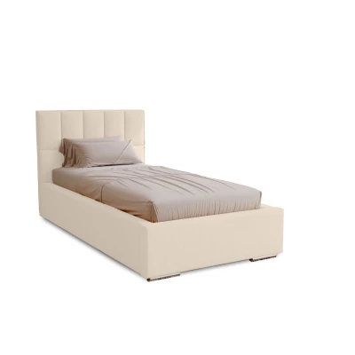 Jednolôžková čalúnená posteľ 90x200 EMPORIA - vanilková