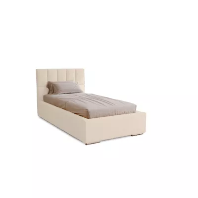 Jednolôžková čalúnená posteľ 90x200 EMPORIA - vanilková