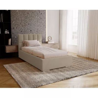 Jednolôžková čalúnená posteľ 90x200 EMPORIA - latte