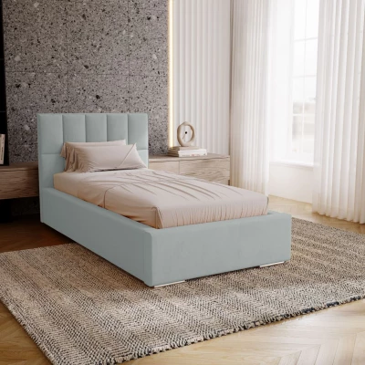 Jednolôžková čalúnená posteľ 90x200 EMPORIA - popolavá