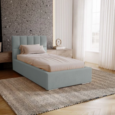 Jednolôžková čalúnená posteľ 90x200 EMPORIA - platinová