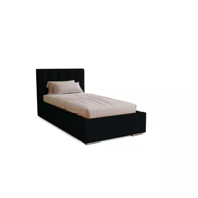 Jednolôžková čalúnená posteľ 90x200 EMPORIA - čierna